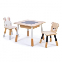 שולחן עץ כולל תא אחסון וכסאות טנדר לייף