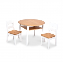 שולחן עץ עגול עם כיסאות לילדים - מליסה ודאג