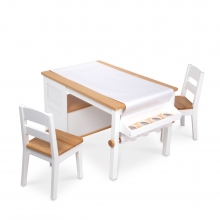 שולחן יצירה כולל שני כיסאות לציור - מליסה ודאג