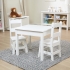 שולחן מרובע לבן ו 2 כסאות - מליסה ודאג