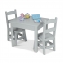 שולחן מרובע אפור ו 2 כסאות - מליסה ודאג